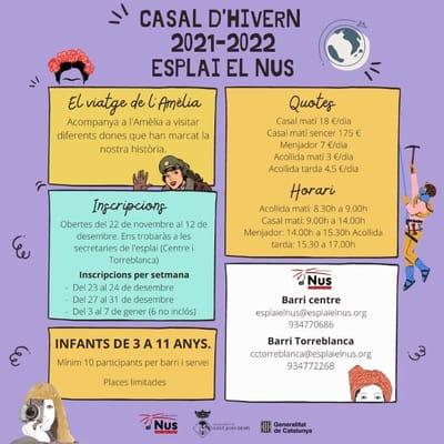 Actividad - Casal d'Hivern Esplai el NUS - Centre Cívic Torreblanca